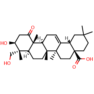 Chemical structure of 1-Oxohederagenin , CAS 618390-67-3, AChemBlock AD274589