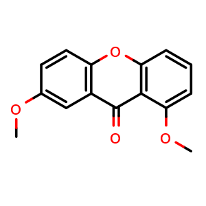 Chemical structure of 1,7-Dimethoxyxanthone , CAS 5042-06-8, AChemBlock AD274594