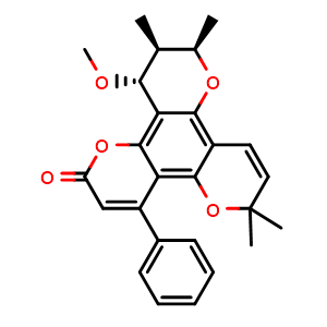 Chemical structure of 12-O-Methylinophyllum D , CAS 40883-10-1, AChemBlock AD274608