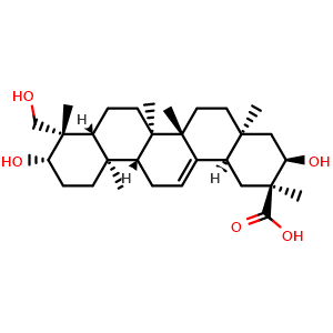 Chemical structure of Liquiridiolic acid , CAS 20528-70-5, AChemBlock AD274613