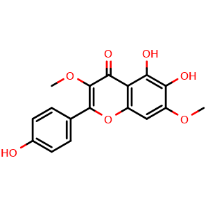 Chemical structure of 5,6,4'-Trihydroxy-3,7-dimethoxyflavone , CAS 56226-95-0, AChemBlock AD274632