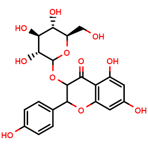 Chemical structure of Dihydrokaempferol 3-O-glucoside , CAS 31049-08-8, AChemBlock AD274648