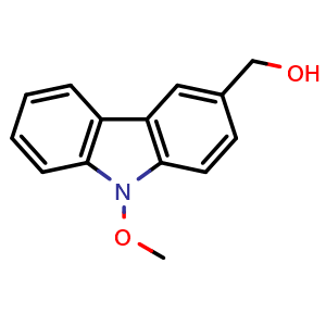 Chemical structure of N-Methoxy-3-hydroxymethylcarbazole , CAS 142768-49-8, AChemBlock AD274656