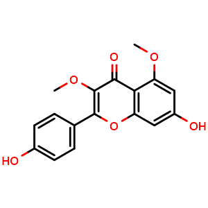 Chemical structure of Kaempferol 3,5-dimethyl ether , CAS 1486-65-3, AChemBlock AD274666