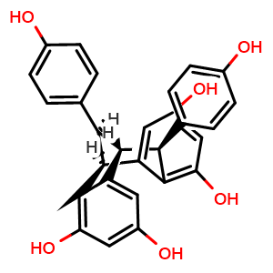 Chemical structure of (+)-Isoampelopsin F , CAS 354553-38-1, AChemBlock AD274682