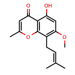 Chemical structure of Heteropeucenin 7-methyl ether , CAS 26213-95-6, AChemBlock AD274705