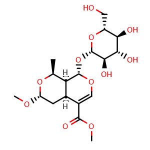 Chemical structure of 7beta-O-methylmorroniside , CAS 119943-46-3, AChemBlock AD274712