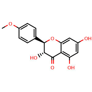 Chemical structure of Dihydrokaempferide , CAS 137225-59-3, AChemBlock AD274733