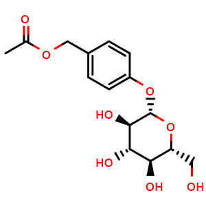 Chemical structure of 4-(Acetoxymethyl)phenyl glucoside , CAS 188290-72-4, AChemBlock AD274755