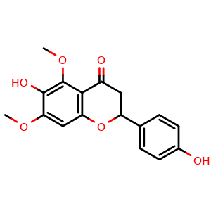 Chemical structure of 6,4'-Dihydroxy-5,7-dimethoxyflavanone , CAS 6951-57-1, AChemBlock AD274760