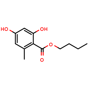 Chemical structure of n-Butyl orsellinate , CAS 31489-30-2, AChemBlock AD274769