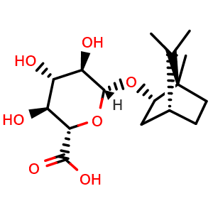 Chemical structure of Borneol glucuronide , CAS 1642562-41-1, AChemBlock AD274774