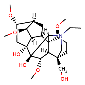 Chemical structure of Lycoctonine , CAS 26000-17-9, AChemBlock AD274787