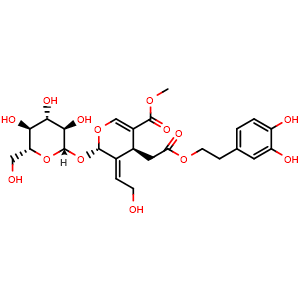 Chemical structure of 10-Hydroxyoleuropein , CAS 84638-44-8, AChemBlock AD274796