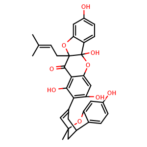 Chemical structure of Sanggenon B , CAS 81381-67-1, AChemBlock AD274813