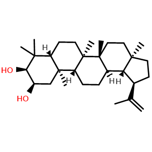 Chemical structure of Lup-20(29)-ene-2alpha,3alpha-diol , CAS 55476-83-0, AChemBlock AD274826
