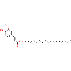 Chemical structure of Hexadecyl (E)-ferulate , CAS 158306-36-6, AChemBlock AD274842