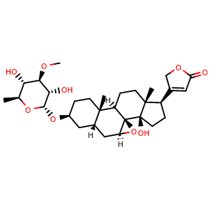 Chemical structure of Deacetyltanghinin , CAS 4589-95-1, AChemBlock AD274864