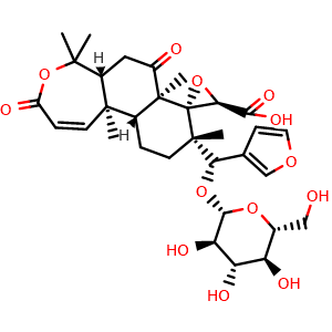 Chemical structure of Obacunone 17-O-glucoside , CAS 123564-64-7, AChemBlock AD274880