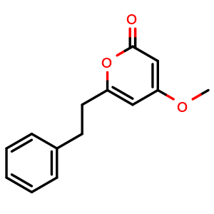Chemical structure of 5,6-Dehydro-7,8-dihydrokawain , CAS 3155-51-9, AChemBlock AD274881