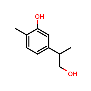 Chemical structure of 5-(1-Hydroxypropan-2-yl)-2-methylphenol , CAS 111044-80-5, AChemBlock AD274917