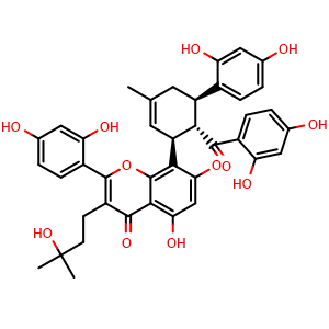 Chemical structure of Moracenin D , CAS 78277-79-9, AChemBlock AD274932