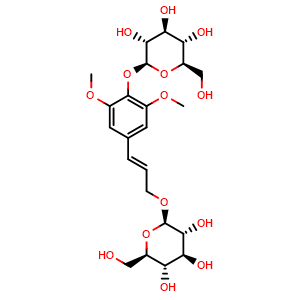 Chemical structure of Isosyringinoside , CAS 152686-85-6, AChemBlock AD274939