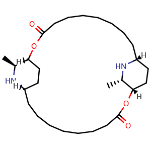 Chemical structure of Carpaine , CAS 3463-92-1, AChemBlock AD274974