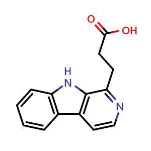 Chemical structure of beta-Carboline-1-propanoic acid , CAS 89915-39-9, AChemBlock AD274986