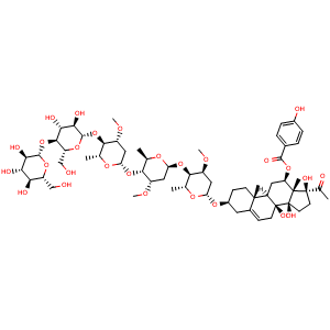 Chemical structure of Otophylloside P , CAS 1326583-11-2, AChemBlock AD274995