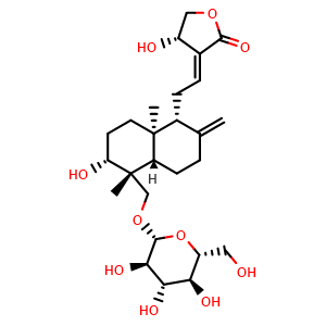 Chemical structure of Andrographoside , CAS 82209-76-5, AChemBlock AD275004