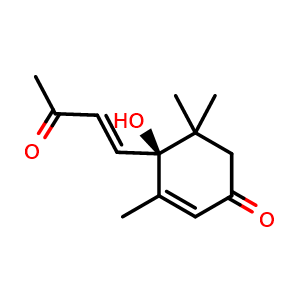 Chemical structure of Dehydrovomifoliol , CAS 39763-33-2, AChemBlock AD275017