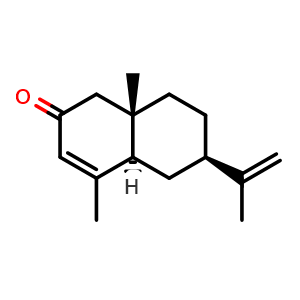 Chemical structure of Eudesma-3,11-dien-2-one , CAS 86917-79-5, AChemBlock AD275018