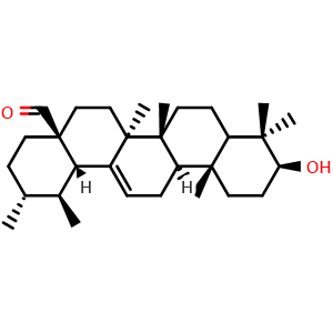 Chemical structure of Ursolic aldehyde , CAS 19132-81-1, AChemBlock AD275020