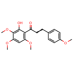 Chemical structure of 2'-Hydroxy-4,3',4',6'-tetramethoxychalcone , CAS 91856-17-6, AChemBlock AD275025
