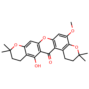 Chemical structure of 6-Methoxy-bispyranoxanthone , CAS 115713-10-5, AChemBlock AD275032