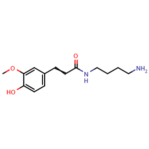 Chemical structure of Feruloylputrescine , CAS 91000-11-2, AChemBlock AD275046