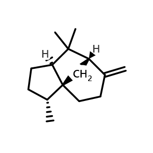 Chemical structure of (+)-beta-Cedrene , CAS 546-28-1, AChemBlock AD275067