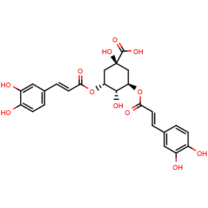 Chemical structure of 3,5-Dicaffeoyl-epi-quinic acid , CAS 879305-14-3, AChemBlock AD275070