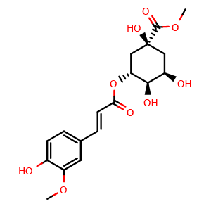 Chemical structure of Methyl 3-O-feruloylquinate , CAS 154418-15-2, AChemBlock AD275076