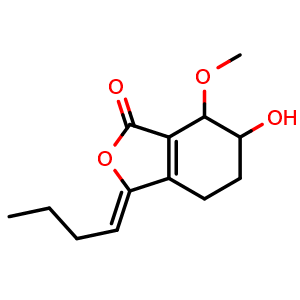Chemical structure of 6-Hydroxy-7-methoxydihydroligustilide , CAS 210036-09-2, AChemBlock AD275091