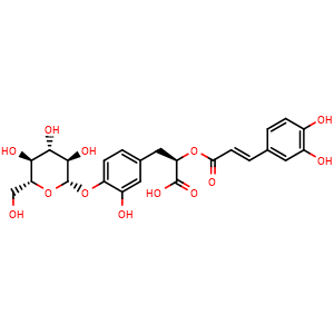 Chemical structure of Rosmarinyl glucoside , CAS 910028-78-3, AChemBlock AD275092