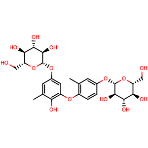 Chemical structure of Pyrocallianthaside A , CAS 1004783-55-4, AChemBlock AD275114