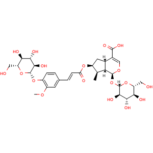 Chemical structure of Periclymenosidic acid , CAS 96681-56-0, AChemBlock AD275116