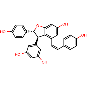 Chemical structure of cis-epsilon-Viniferin , CAS 62250-12-8, AChemBlock AD275160