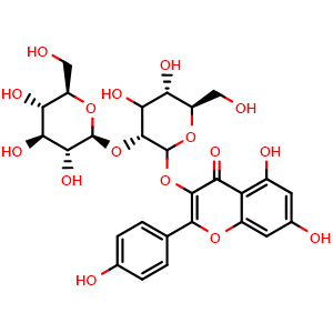 Chemical structure of Rhamnetin 3-sophoroside , CAS 259234-17-8, AChemBlock AD275179