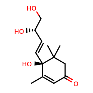 Chemical structure of Cucumegastigmane I , CAS 929881-46-9, AChemBlock AD275192