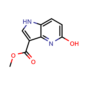 Chemical structure of Methyl 5-hydoxy-4-azaindole-3-carboxylate , AChemBlock AD275210