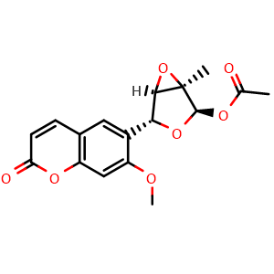 Chemical structure of Acetyldihydromicromelin A , CAS 94285-22-0, AChemBlock AD275223