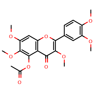 Chemical structure of Artemetin acetate , CAS 95135-98-1, AChemBlock AD275226